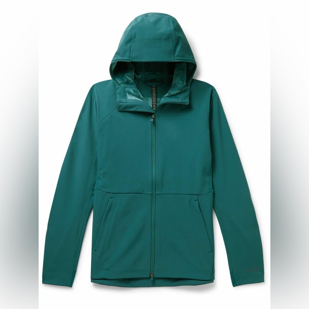 Lululemon‎ Cross Chill Stretch-Shell Hooded Jacket Green Size Large NWOT
